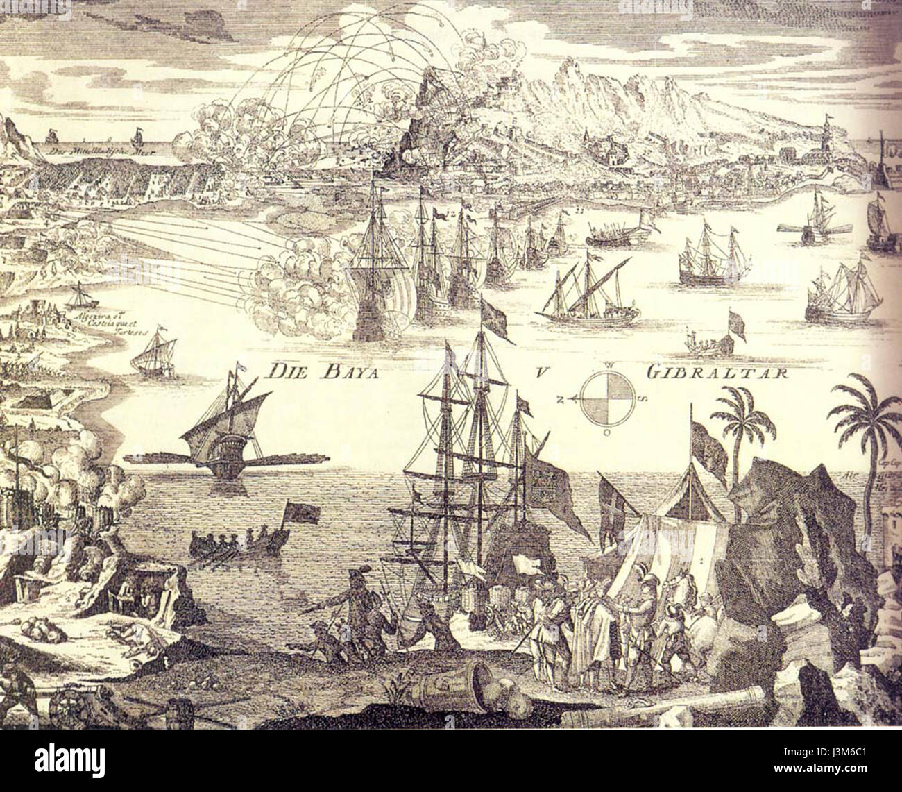 Stampa Della Mappa Di Gibilterra Immagini e Fotos Stock Alamy