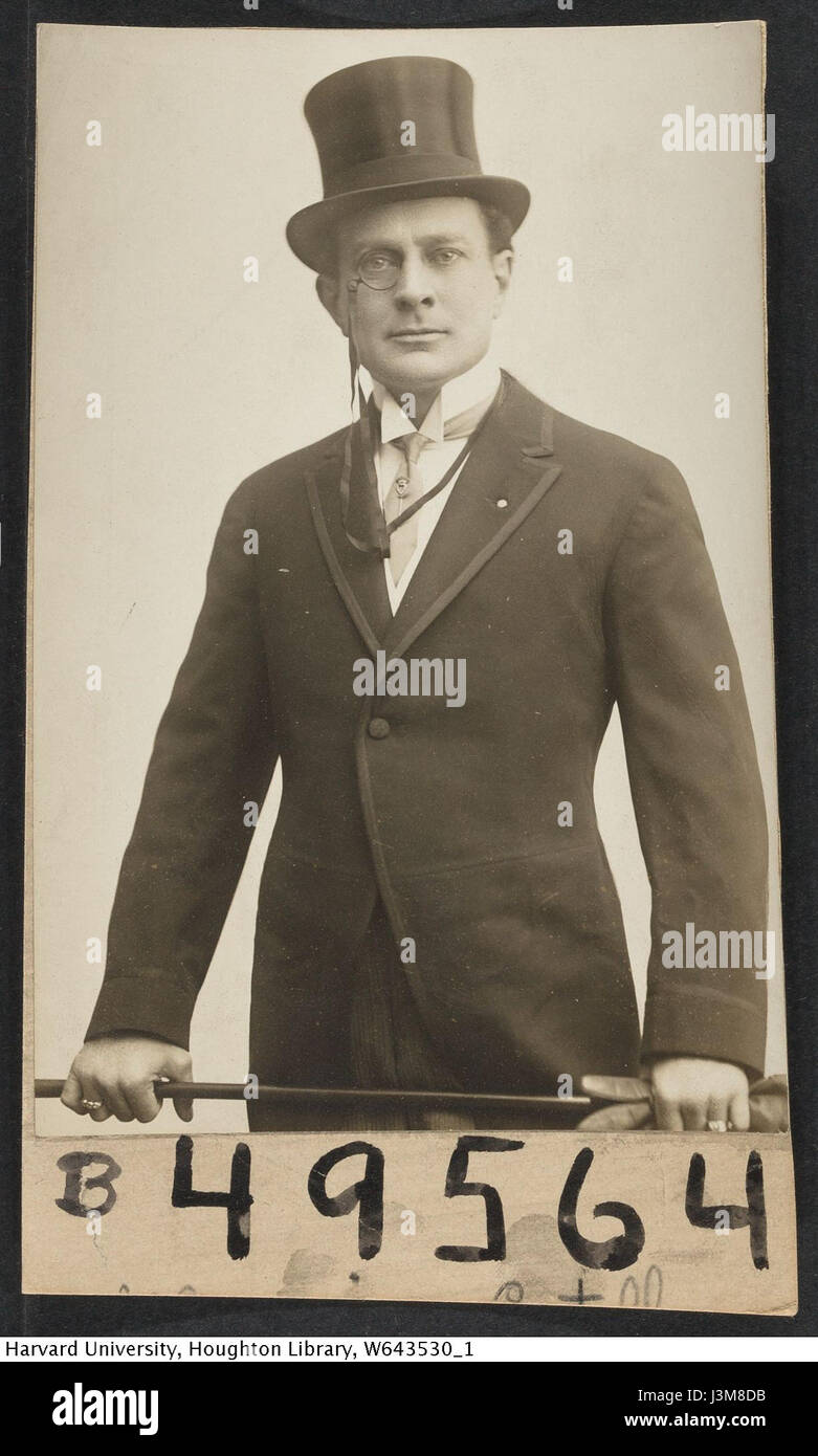 La Harvard Theatre Collection contiene materiali relativi a Maurice Costello, uno dei primi attori cinematografici e interpreti teatrali, tra cui documenti d'archivio che fanno luce sui suoi contributi al teatro e al cinema. Foto Stock