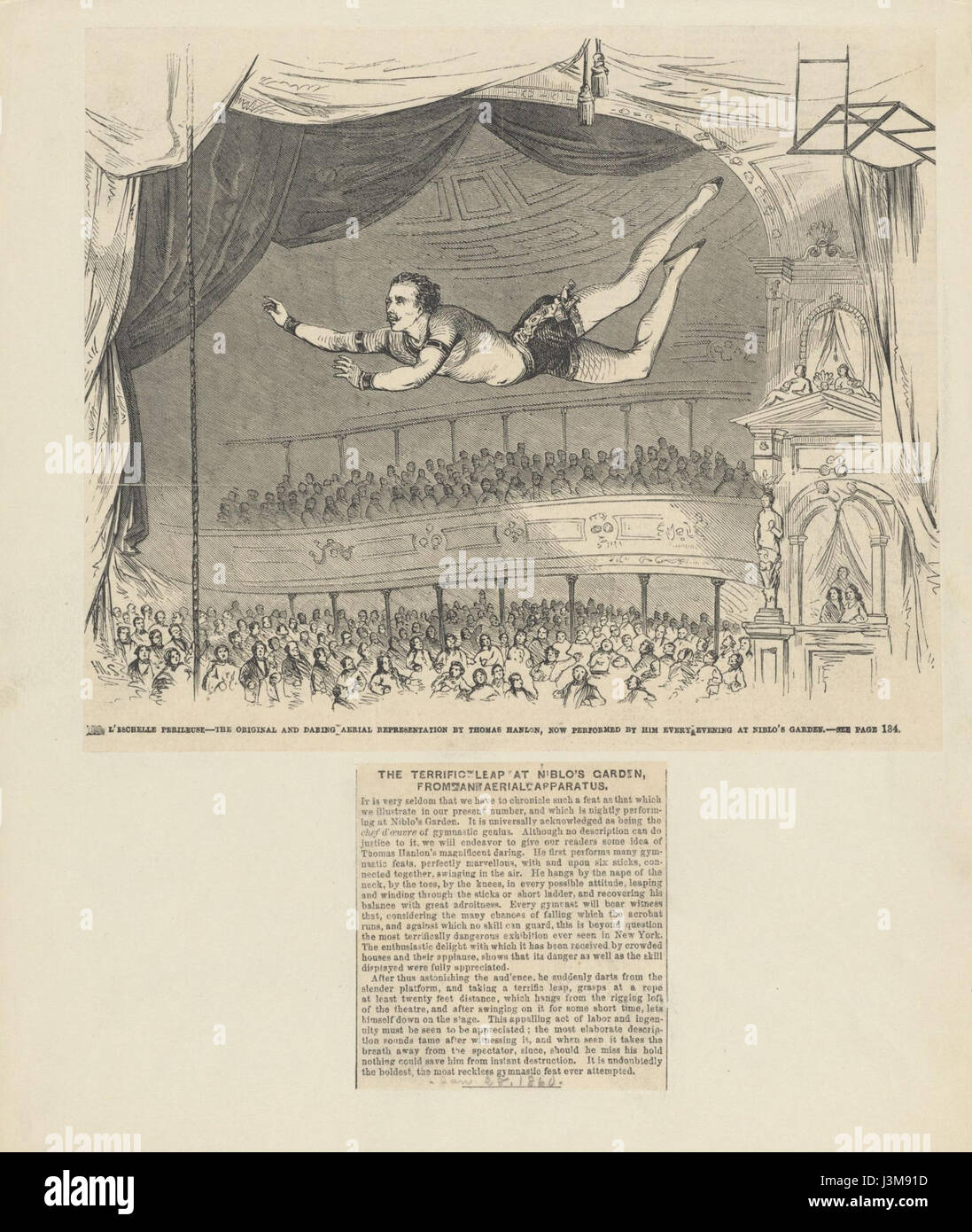 Teatro di Harvard collezione MS Thr 693 (68) Circus immagini, l'eschelle preileuse Foto Stock