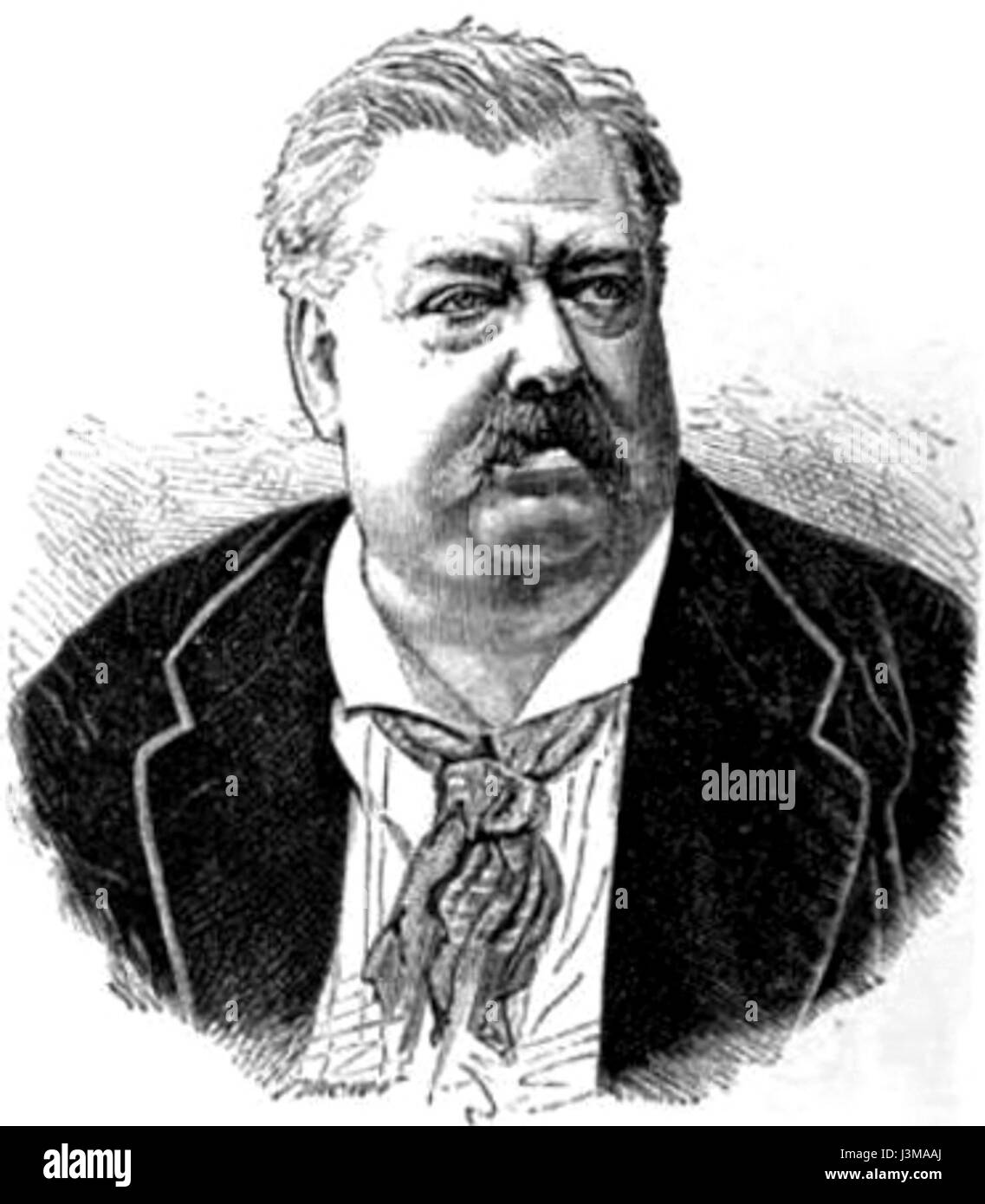 Questa immagine ritrae Hippolyte Villemessant, una figura di spicco nota per i suoi contributi al giornalismo francese. Il suo lavoro giocò un ruolo significativo nello sviluppo della stampa francese durante il XIX secolo. Foto Stock