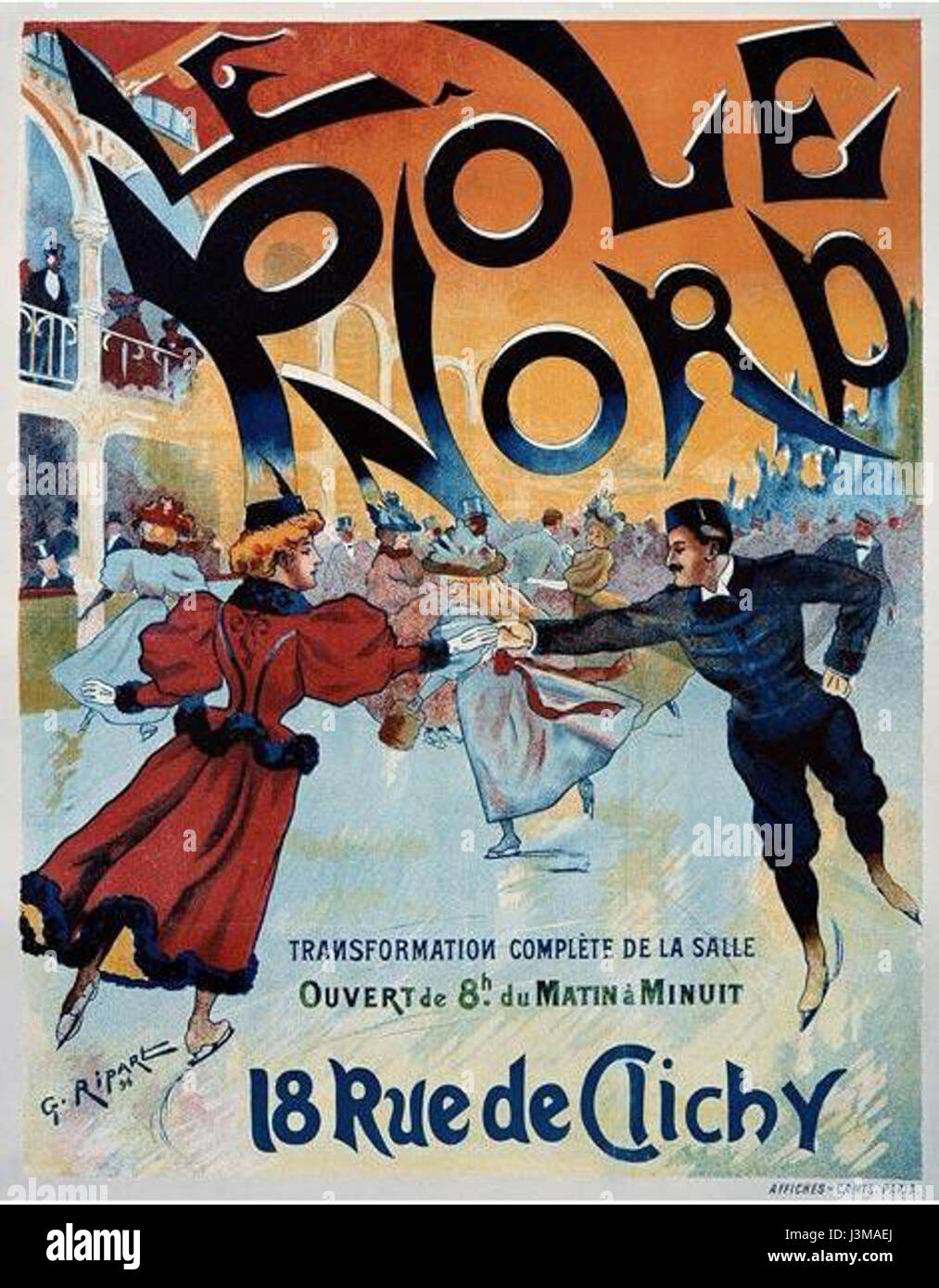 Il "Pole Nord" di Georges Ripartâ dal 1894 è probabilmente un'opera d'arte storica o un'opera letteraria legata al Polo Nord, forse catturando spedizioni o esplorazioni dell'Artico durante quel periodo. Foto Stock