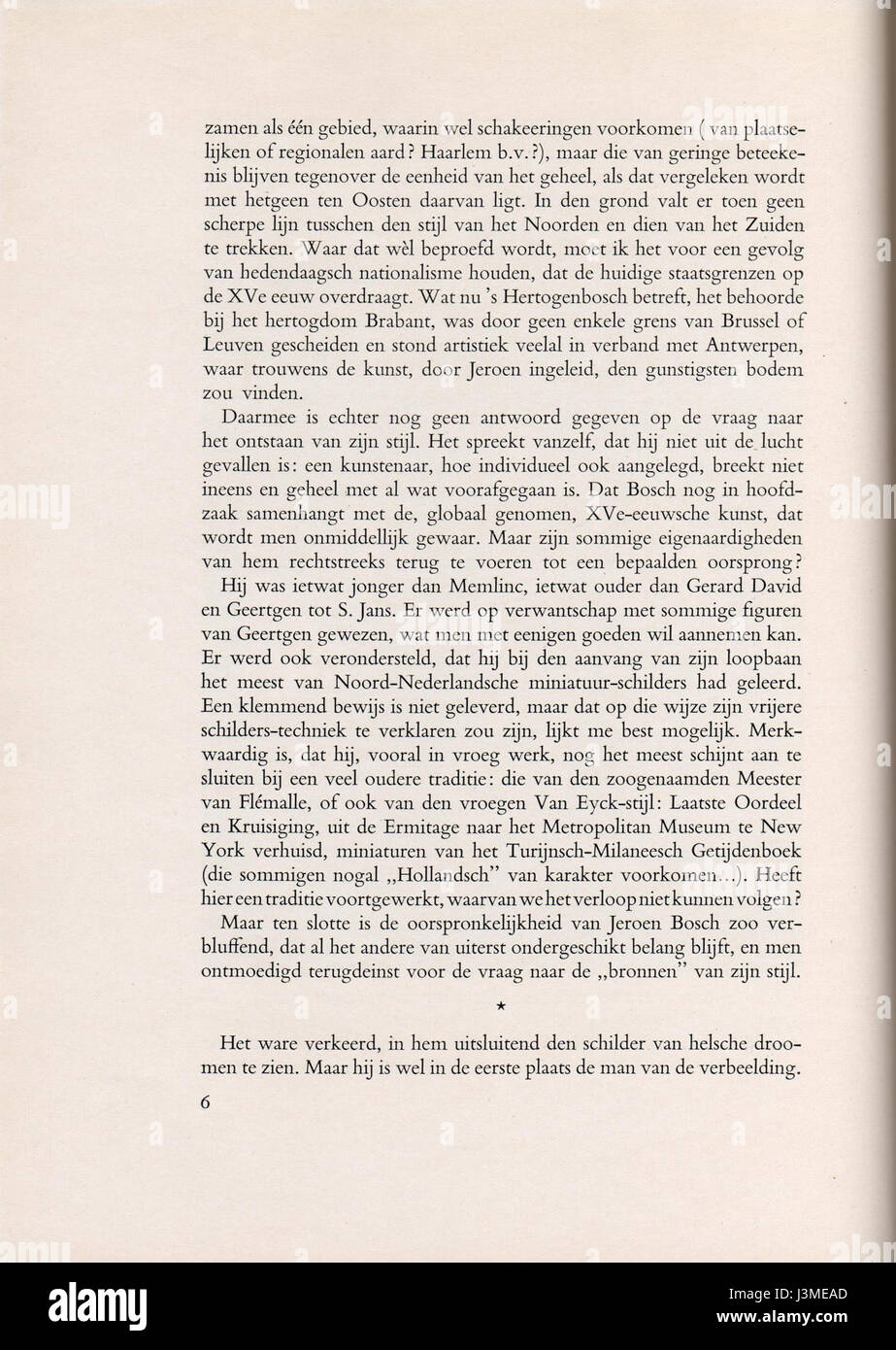 Questo si riferisce a una terza edizione di un lavoro su Hieronymus Bosch del Prof. Dr. A. Vermeylen, che discute della vita e delle opere dell'artista. Bosch è noto per le sue dettagliate e fantastiche raffigurazioni in dipinti che esplorano temi religiosi e sociali complessi. Foto Stock