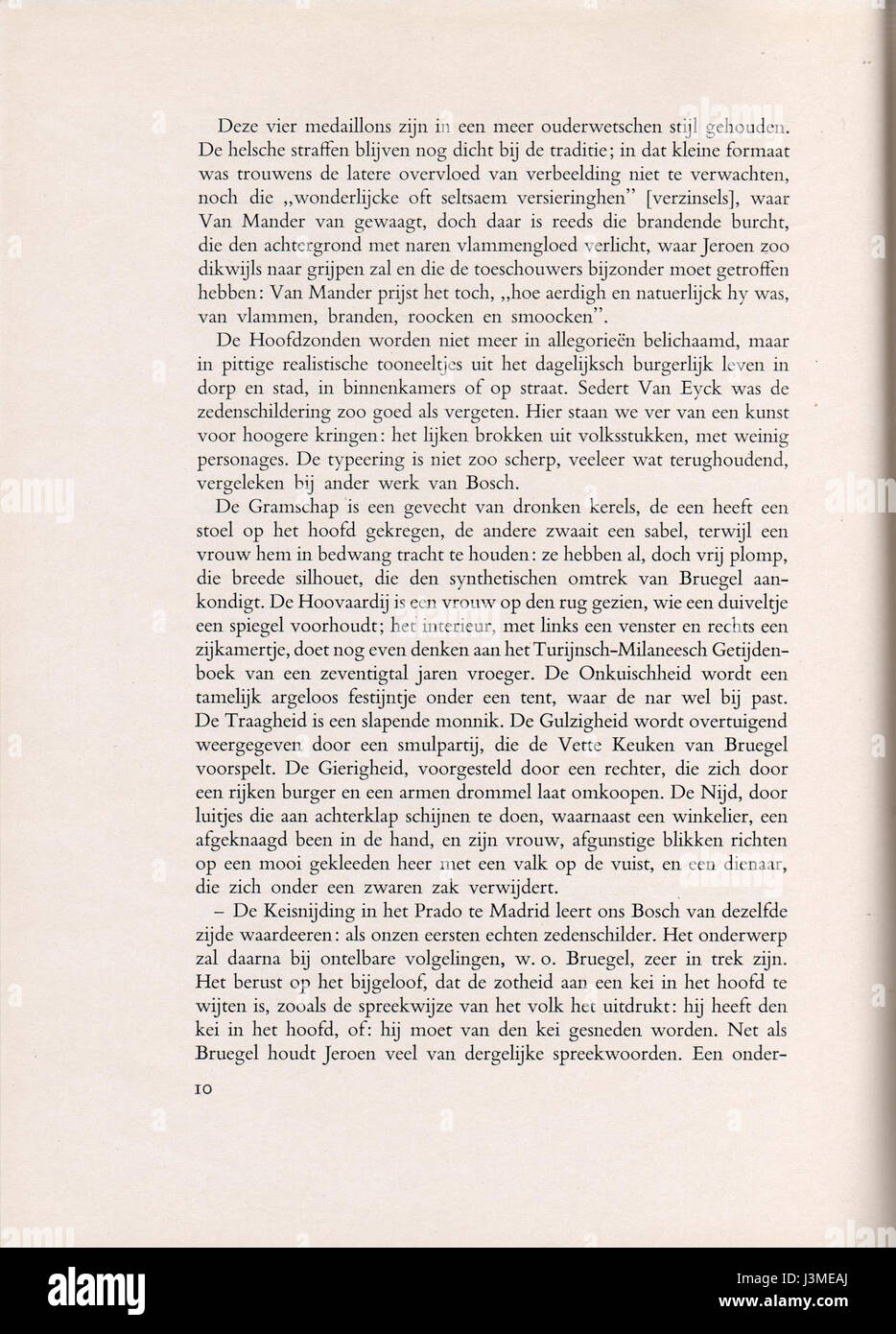 Questa voce si riferisce alla terza edizione di un'opera del Prof. Dr. A. Vermeylen, incentrata sull'arte di Hieronymus Bosch, in particolare una porta raffigurata nel testo, elencata a pagina 101. Foto Stock