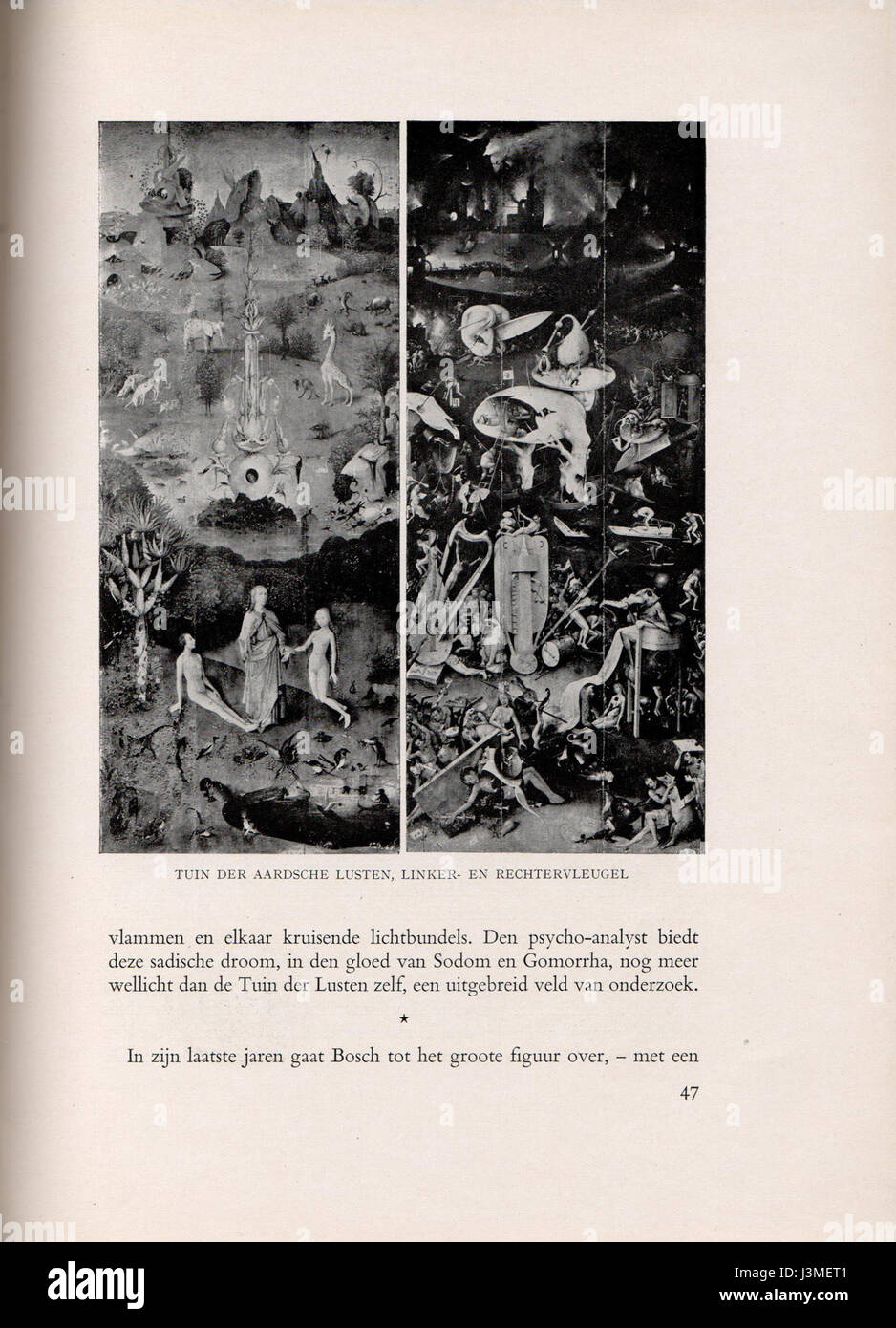 Hieronymus Bosch porta il prof. Il Dott. A. Vermeylen derde druk p 47 Foto Stock