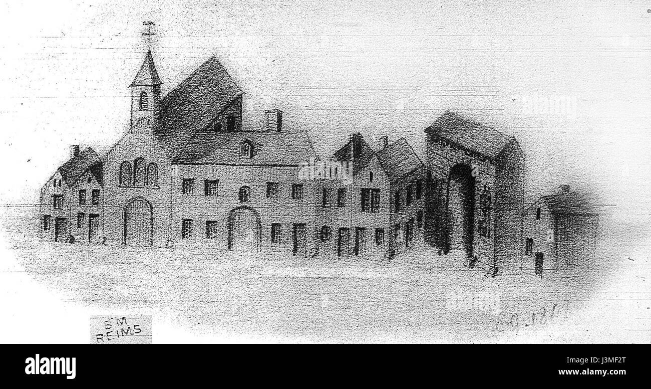 L'Hopital St. Antoine è un ospedale storico situato a Parigi, in Francia. Il design architettonico dell'edificio e il suo ruolo nella storia della sanità francese lo rendono un punto di riferimento significativo nella città. Foto Stock