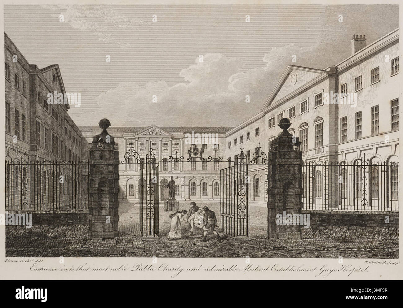 Il Guy's Hospital di Londra è uno dei più antichi ospedali del Regno Unito, fondato nel 1721. È rinomato per i suoi contributi all'educazione medica, alle cure cliniche e alla sua iconica architettura georgiana. Foto Stock