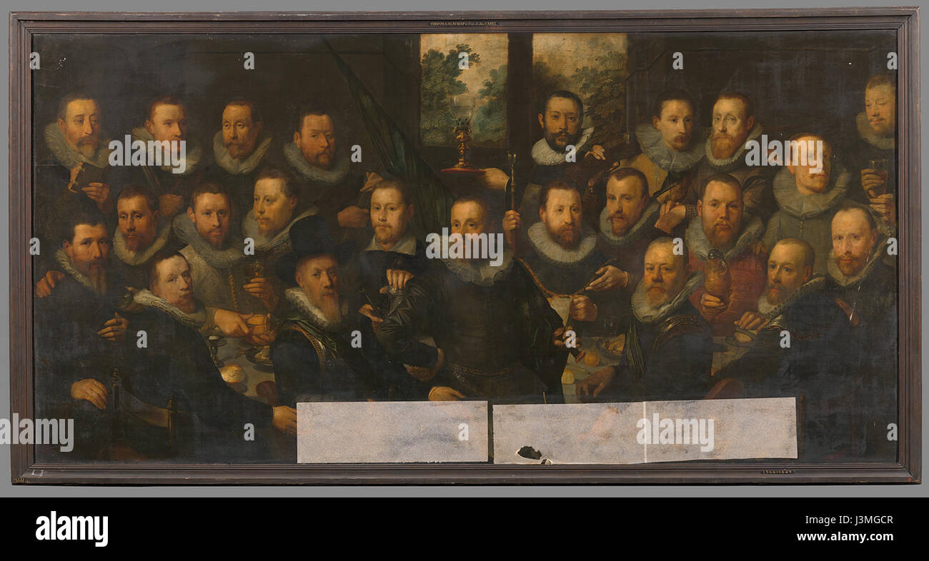 Het korporaalschap van kapitein Jan Jansz. Karel en luitenant Thijs Pietersz. Schrijver ha Rijksmuseum Amsterdam SK C 592 Foto Stock