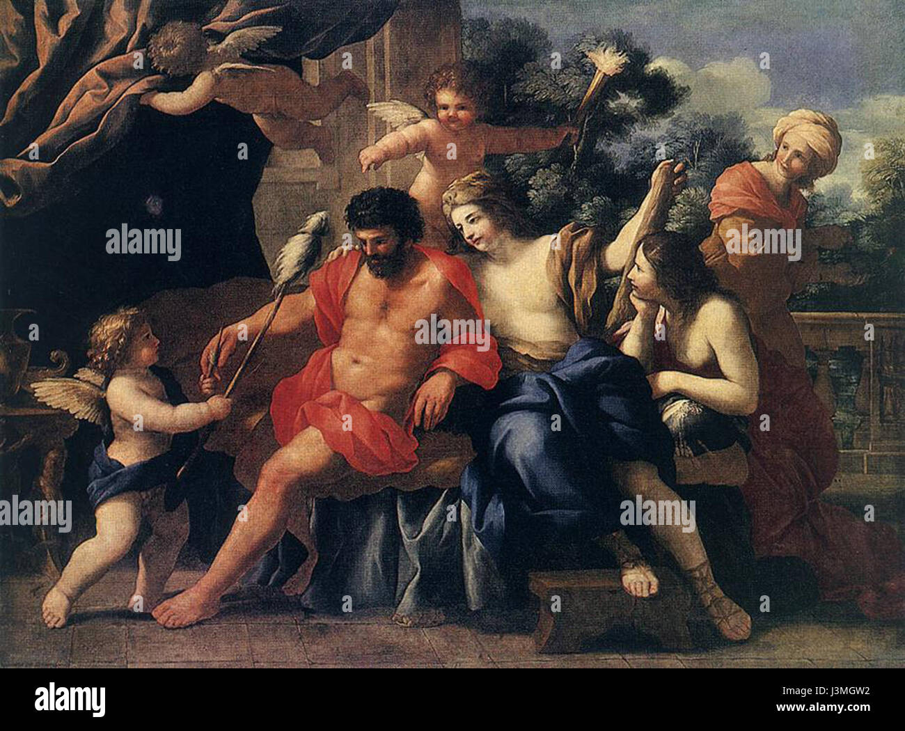 Ercole e Omphale Romanelli, Giovanni Francesco Foto Stock