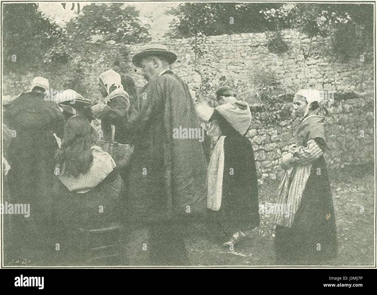 Capelli Brittany del raccolto 1900 Foto Stock