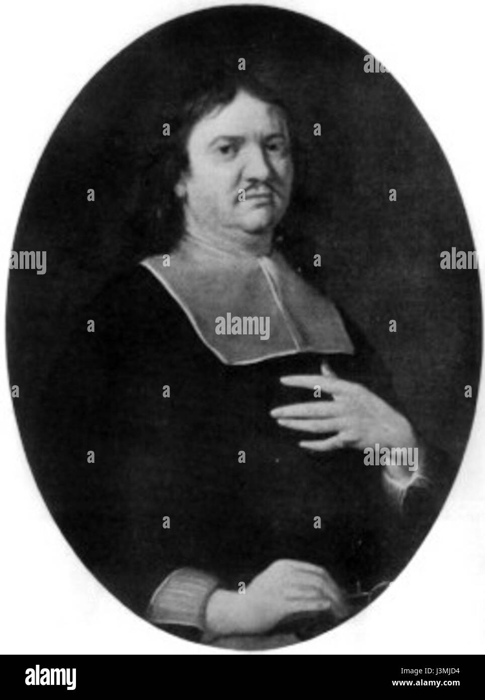 Henry Oldenburg era un filosofo e teologo britannico di origine tedesca, noto per i suoi contributi alla scienza moderna e alla corrispondenza, in particolare nella Royal Society di Londra. Foto Stock