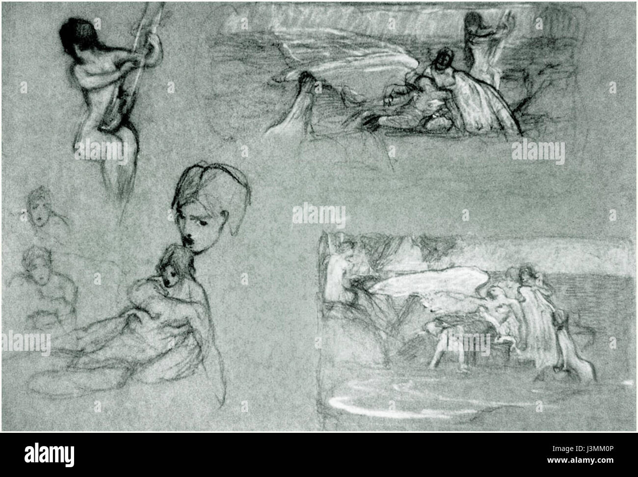 Herbert James Draper, Studi per il lamento per Icaro Foto Stock