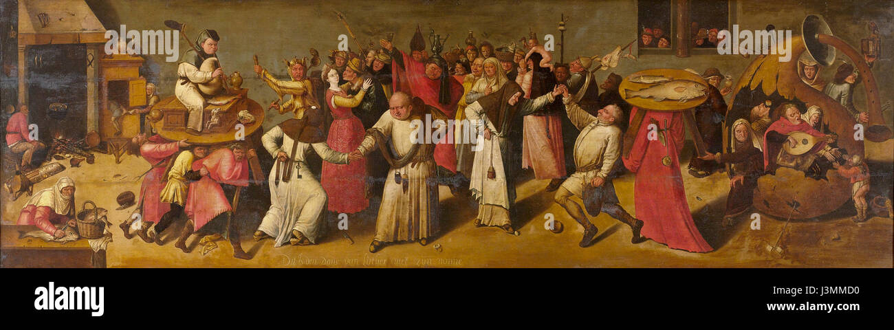 Het gevecht tussen Carnaval en Vasten. Rijksmuseum SK UN 1673 Foto Stock