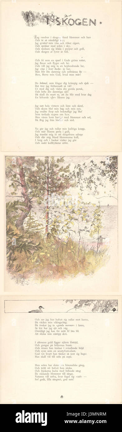 I Skogen Sehlstedt Ill av Carl Larsson Foto Stock