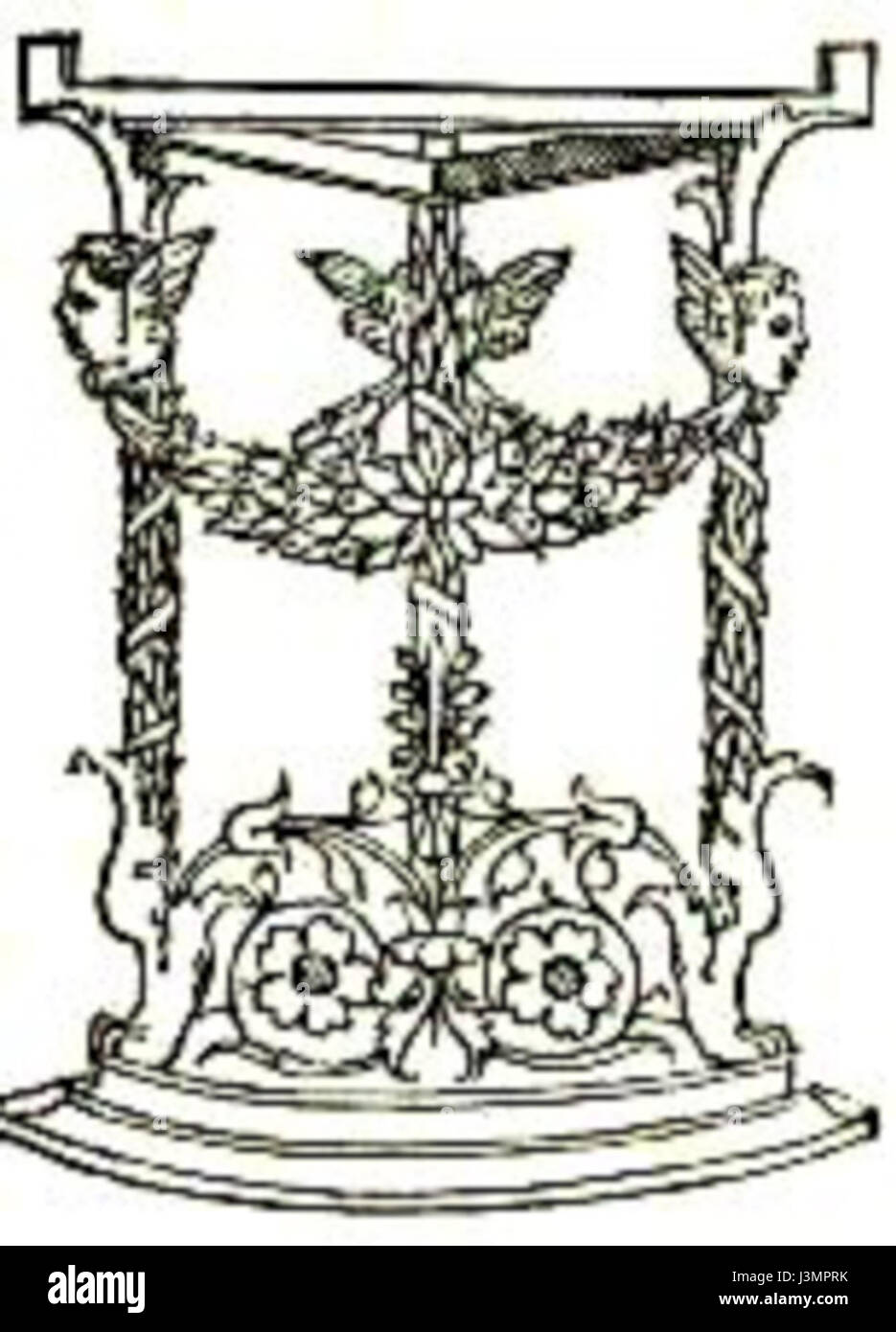 Hypnerotomachia Poliphili, stampata nel 1499, è una delle opere più rinomate della letteratura rinascimentale. Questa pagina, pag. 103, mostra le intricate illustrazioni e i temi allegorici del testo, rappresentando una fusione unica di arte letteraria e visiva. Foto Stock