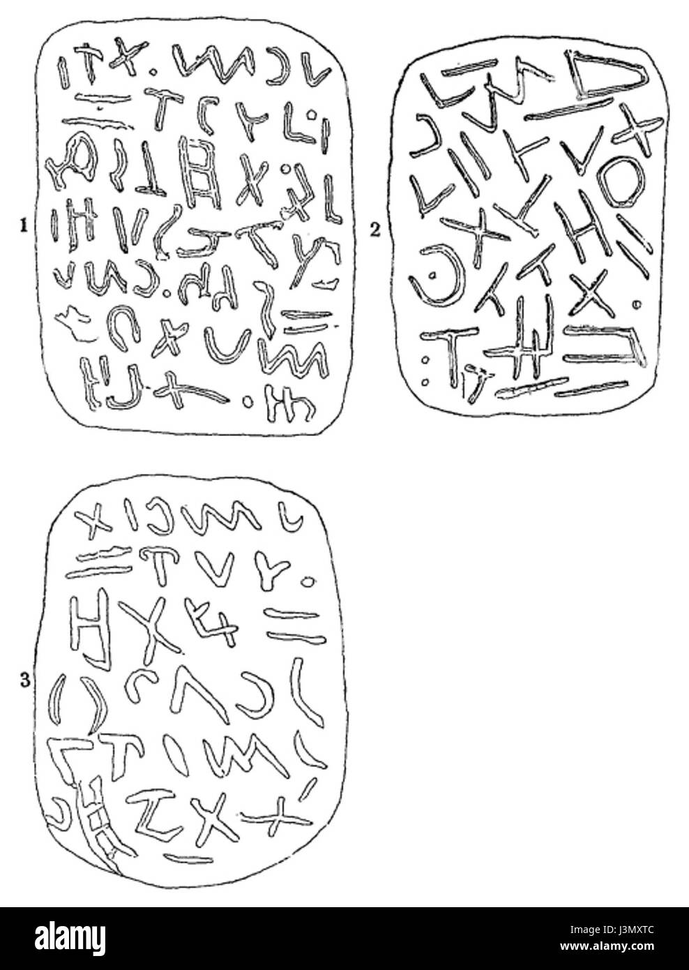 Glozel Reinach si riferisce al sito archeologico di Glozel in Francia, dove sono stati scoperti manufatti, tra cui tavolette di argilla e ceramiche, che forniscono informazioni sulla vita preistorica. Foto Stock