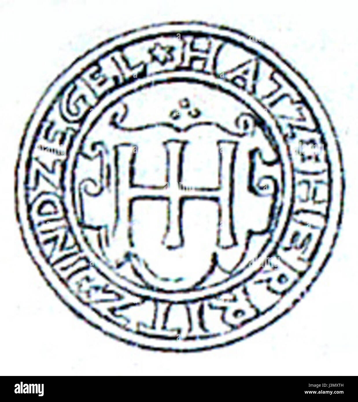 Had Herreds segl 1610 Foto Stock