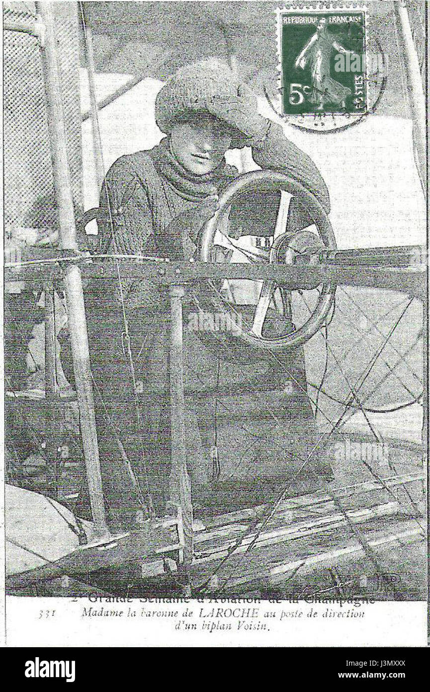 Grande semaine d'aviation de Champagne Elise Deroche Foto Stock