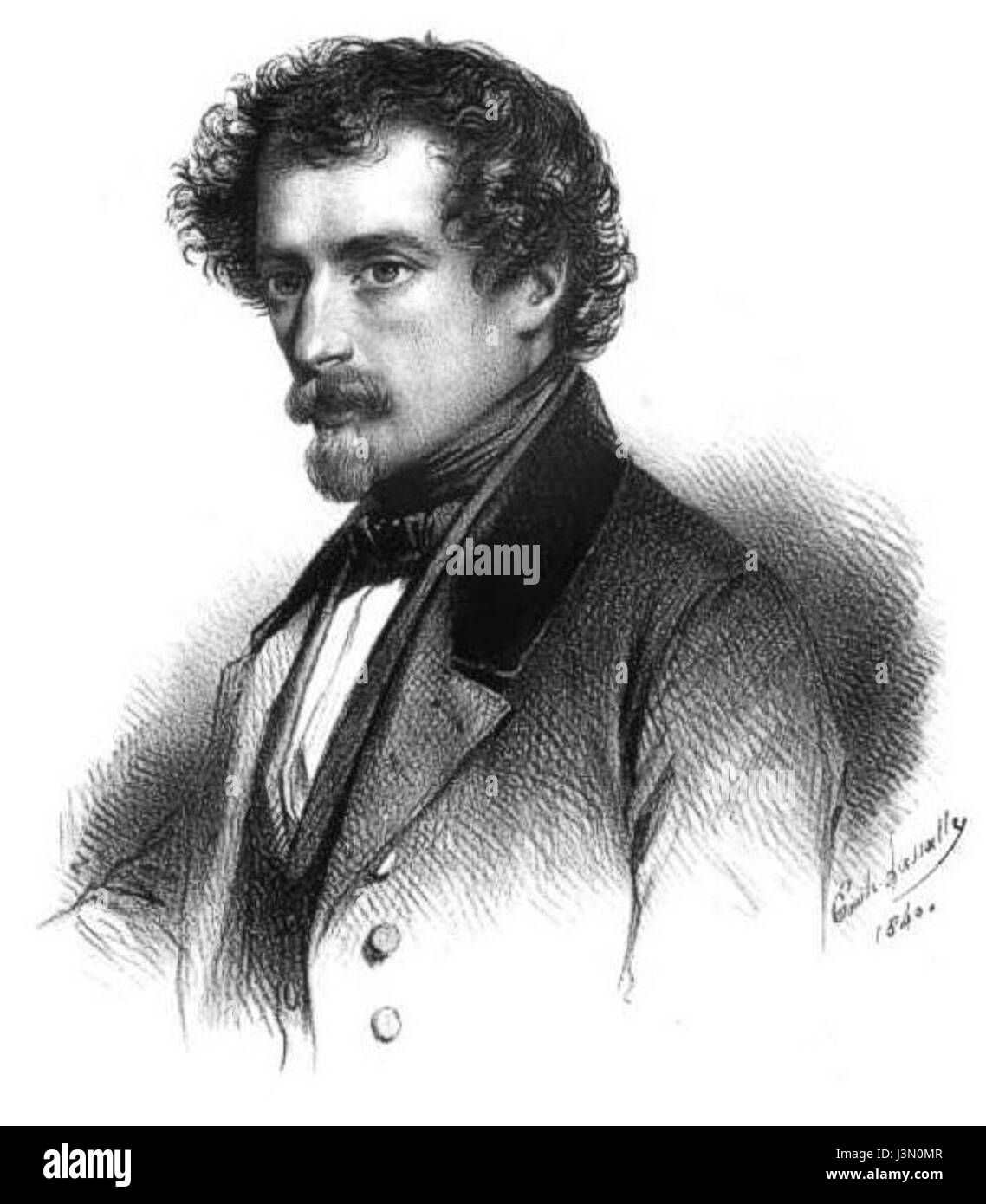 Grandville si riferisce a Jean Ignace Isidore GÃ©rard, un illustratore francese noto per le sue dettagliate opere satiriche. Le sue caricature contribuirono in modo significativo all'arte francese del XIX secolo, concentrandosi su temi sociali e politici. Foto Stock