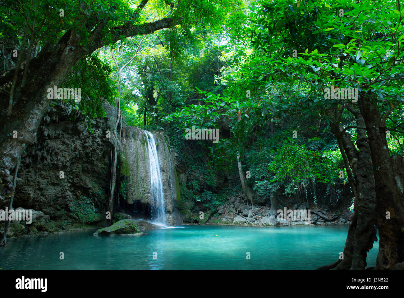 Erawan cascata Foto Stock