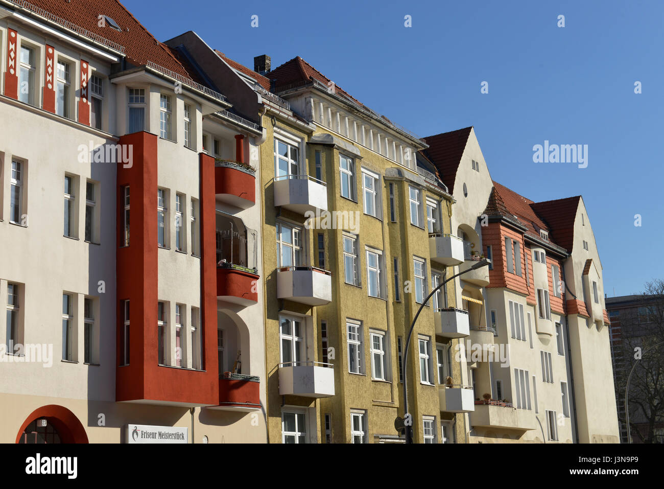 Altbau, Schmiljanstrasse, Friedenau, Berlino, Deutschland Foto Stock