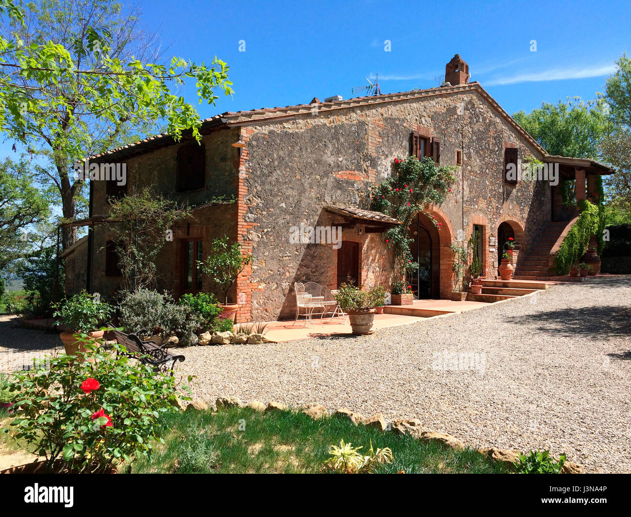 Villa Bacciolo, medievale agriturismo, bed & breakfast, San Gimignano, Toscana, Italia, Europa Foto Stock