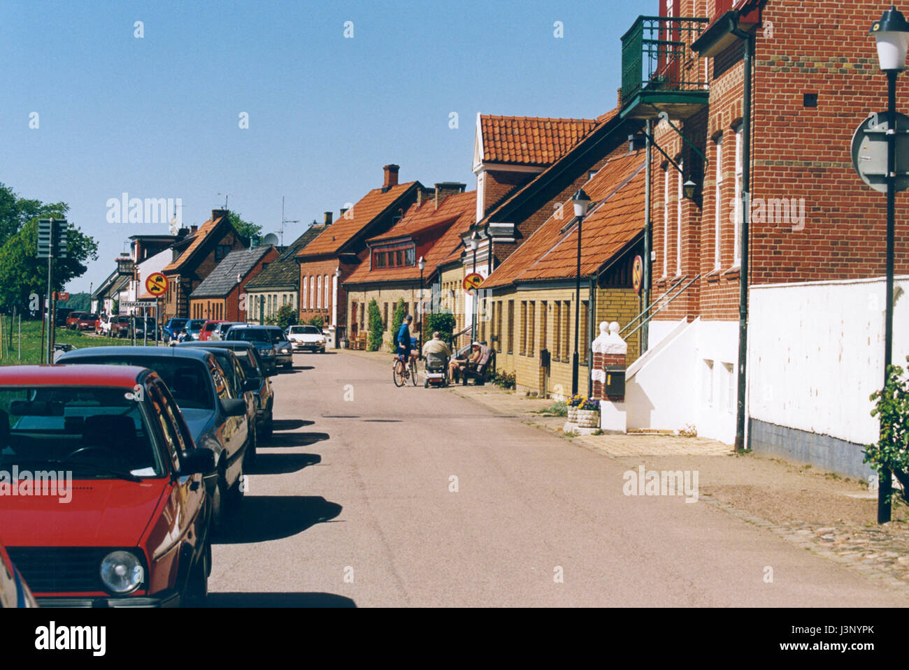 BORSTAHUSEN Svezia vecchia società fishi fuori città Landskrona Skåne con le sue vecchie case Foto Stock