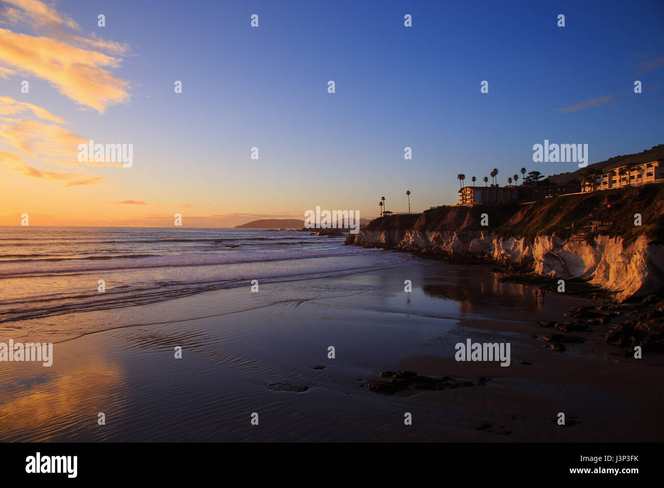 Tramonto a Pismo Beach in California Foto Stock