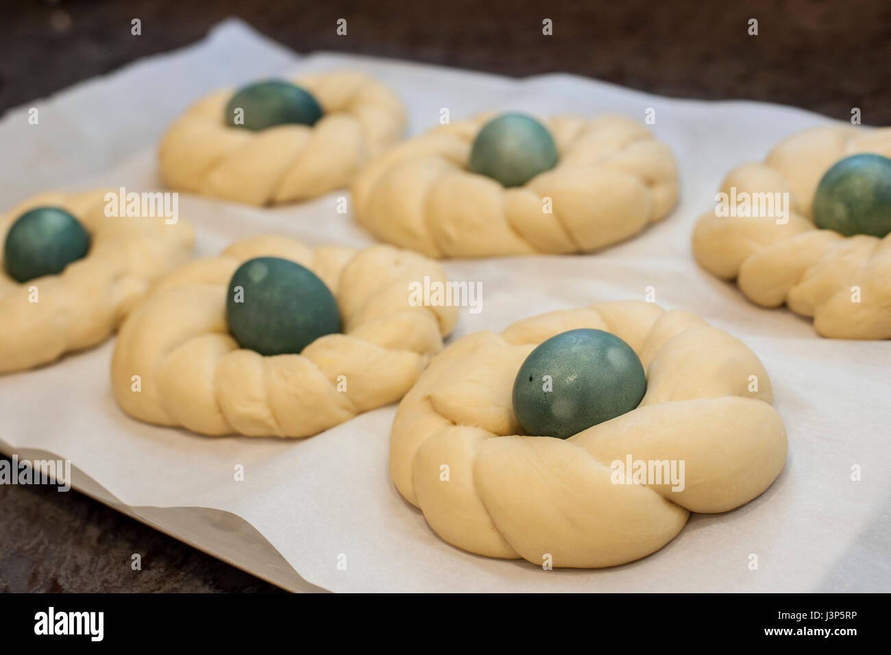 Pani di italiano pane dolce in aumento Foto Stock