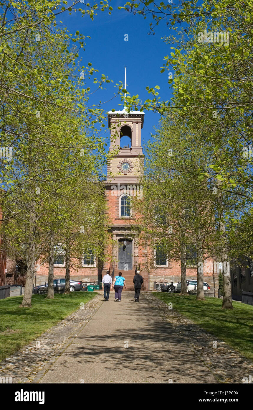 Old State House su College Hill a Providence, Rhode Island, Stati Uniti d'America. Conosciuta anche come la Provvidenza Sesto District Court House Foto Stock