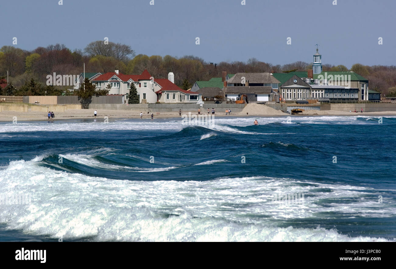 Le spiagge/ litorale ofNarraganset, Rhode Island, STATI UNITI D'AMERICA Foto Stock
