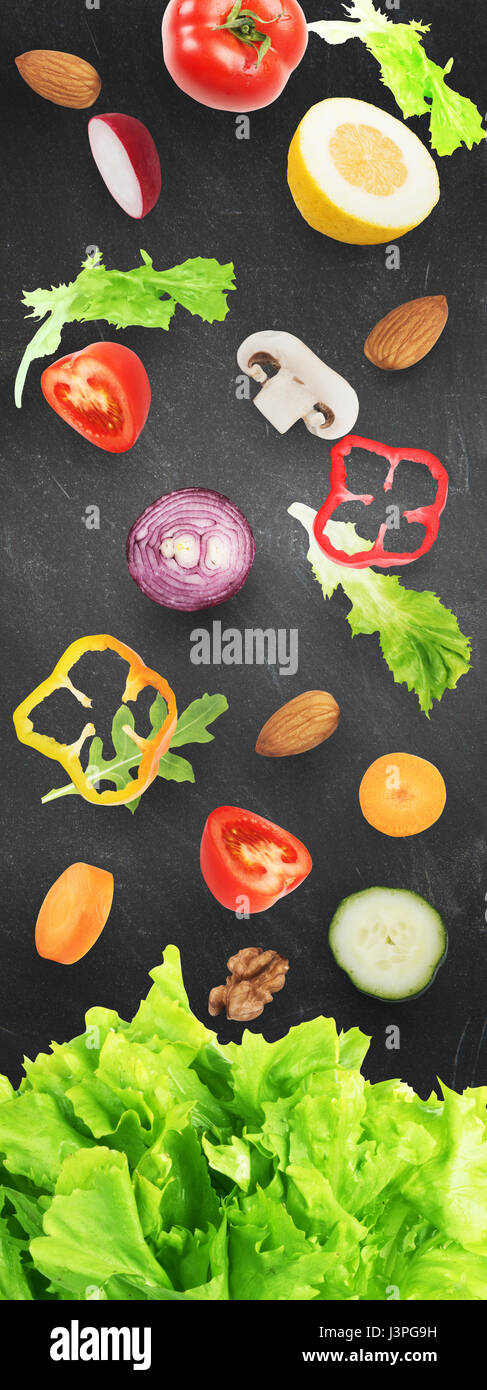 Sfondo di insalata Foto Stock