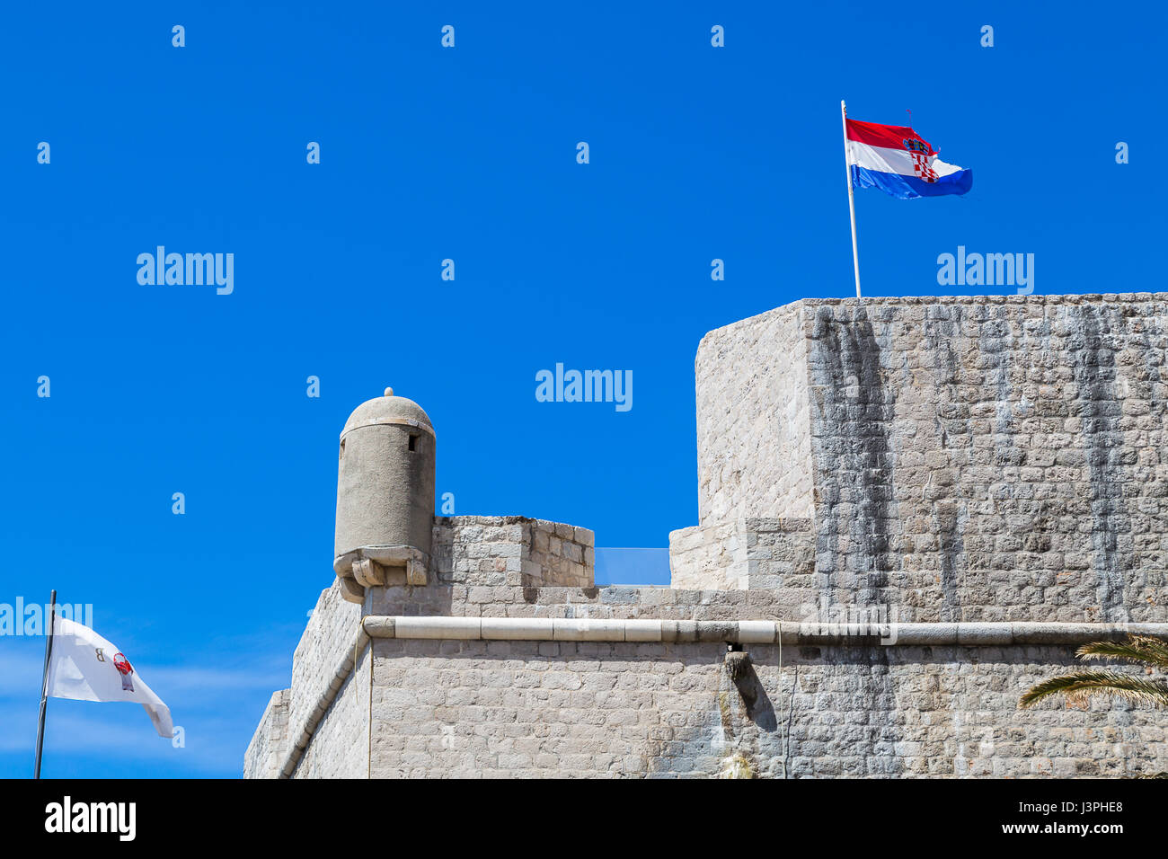 Questo impareggiabile complesso di fortezze, torri, di torri e bastioni è collegato tramite un passaggio pedonale di quasi 2 km (1.2miles). Foto Stock