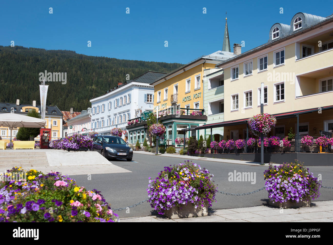 Case a City Square, Radstadt, paese di Salisburgo, Austria Foto Stock