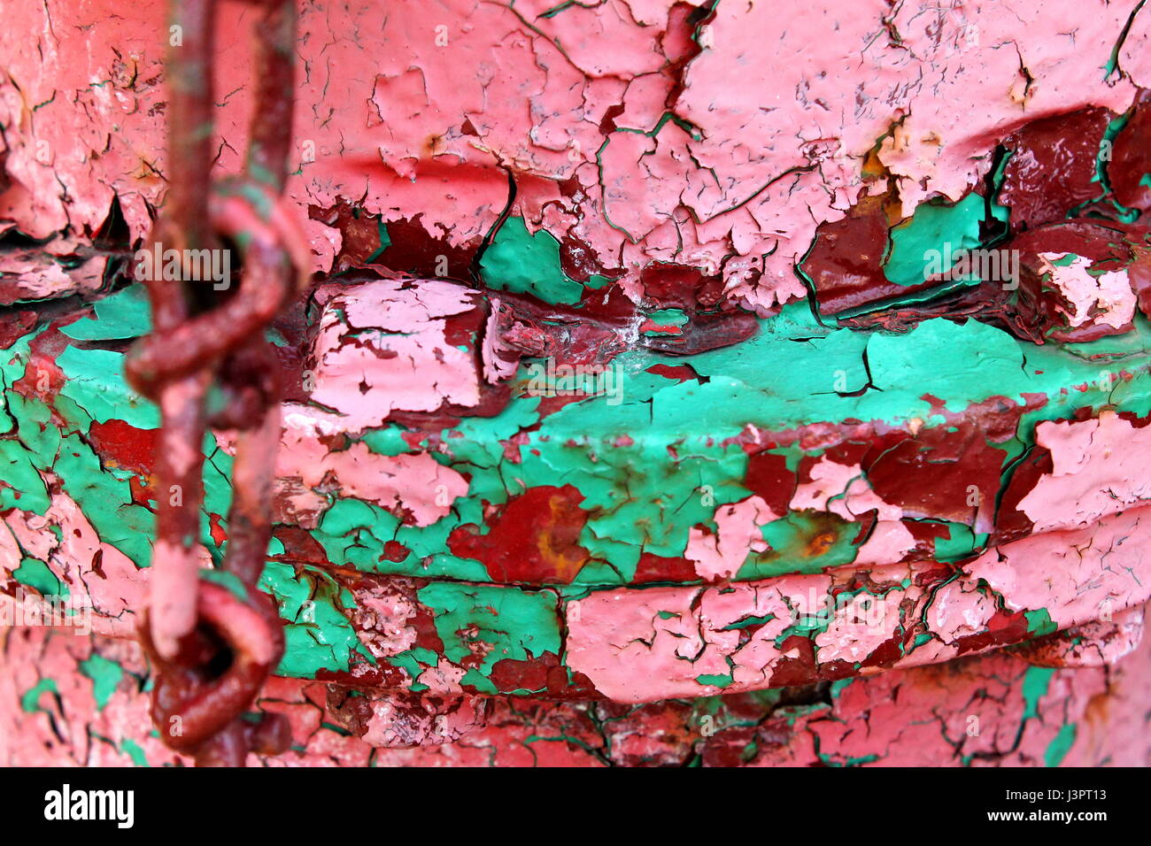 Un vecchio, weathered idrante di fuoco Foto Stock