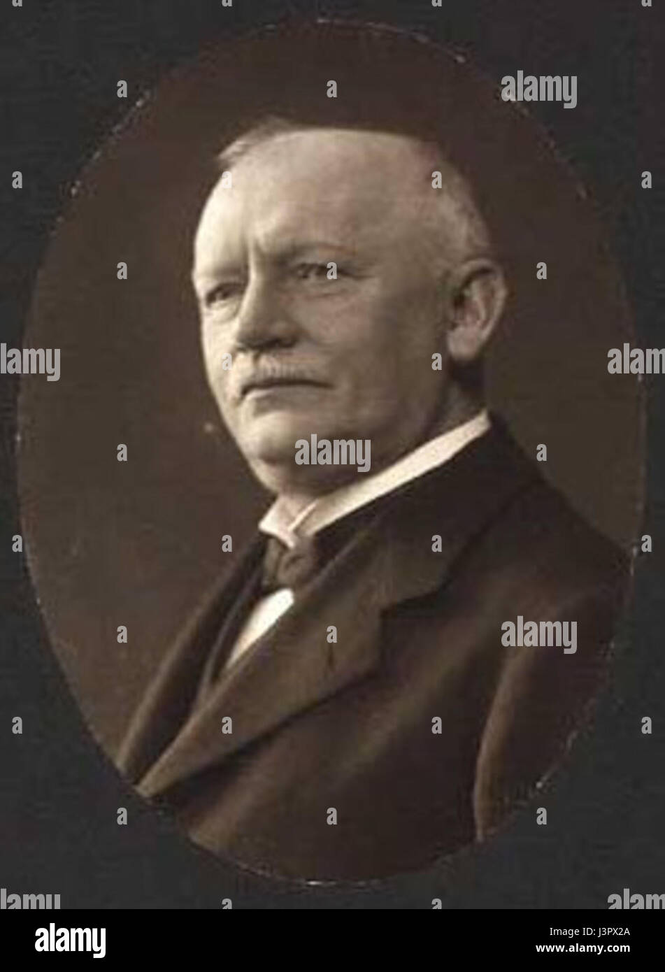 Ritratto di Julius Schultz, fotografato da Elfelt, che cattura la somiglianza del soggetto con particolare attenzione alle caratteristiche facciali e all'espressione. Foto Stock