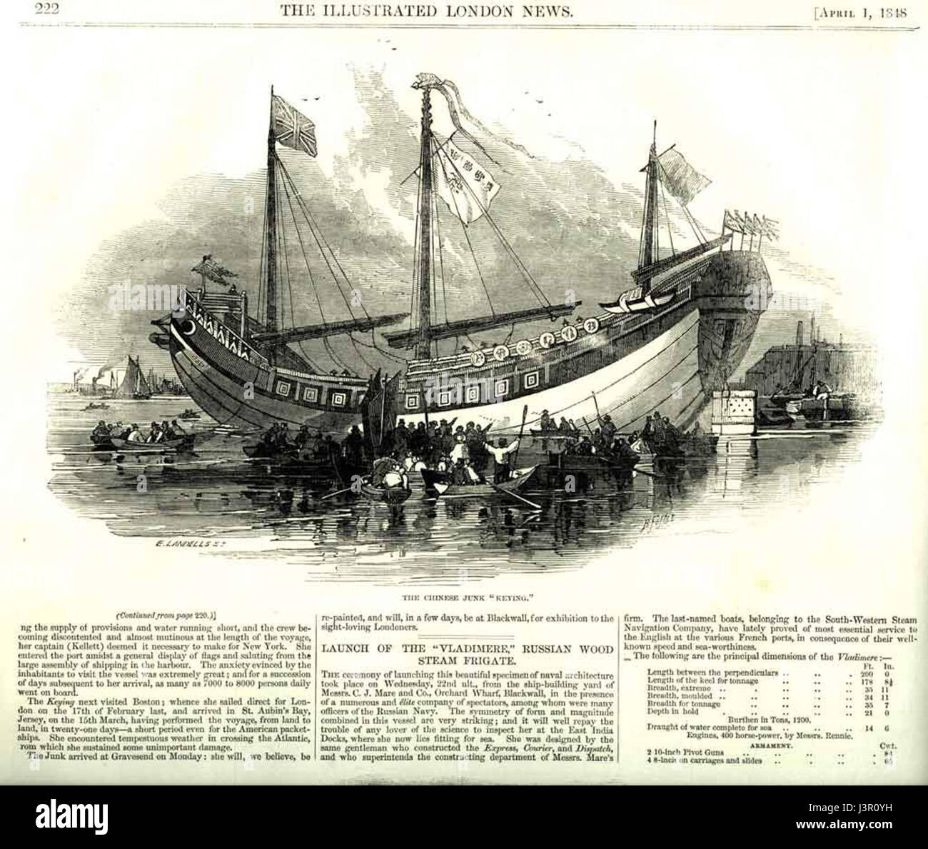 Illustrated London News 1 Aprile 1848 Foto Stock
