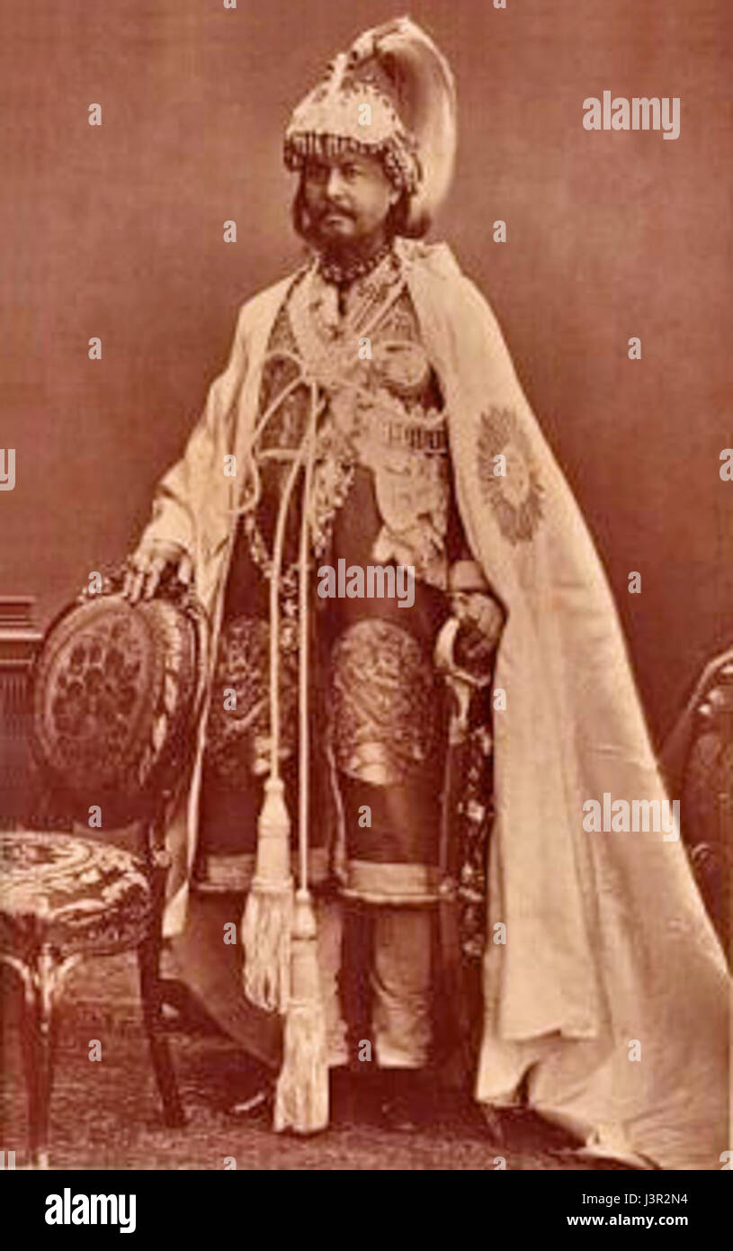 Jung Bahadur, primo ministro del Nepal alla fine del XIX secolo, è noto per la sua leadership politica e le riforme durante il suo mandato, in particolare per rafforzare la monarchia e l'influenza militare di Nepalâ. Foto Stock