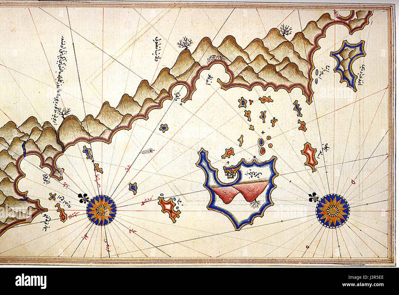 Kas e Kastellorizo da Piri Reis Foto Stock