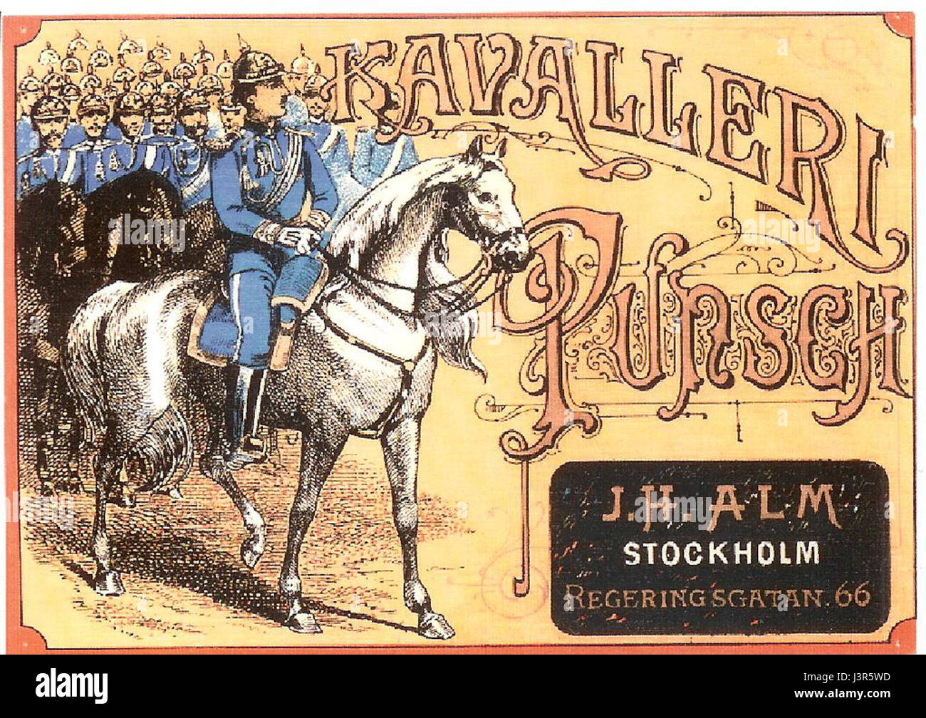 Il Kavalleripunsch è una bevanda tradizionale tedesca, un tipo di punch associato alla cavalleria, tipicamente fatto da una combinazione di vino, brandy e spezie. Era popolare in ambienti militari durante il XIX secolo. Foto Stock