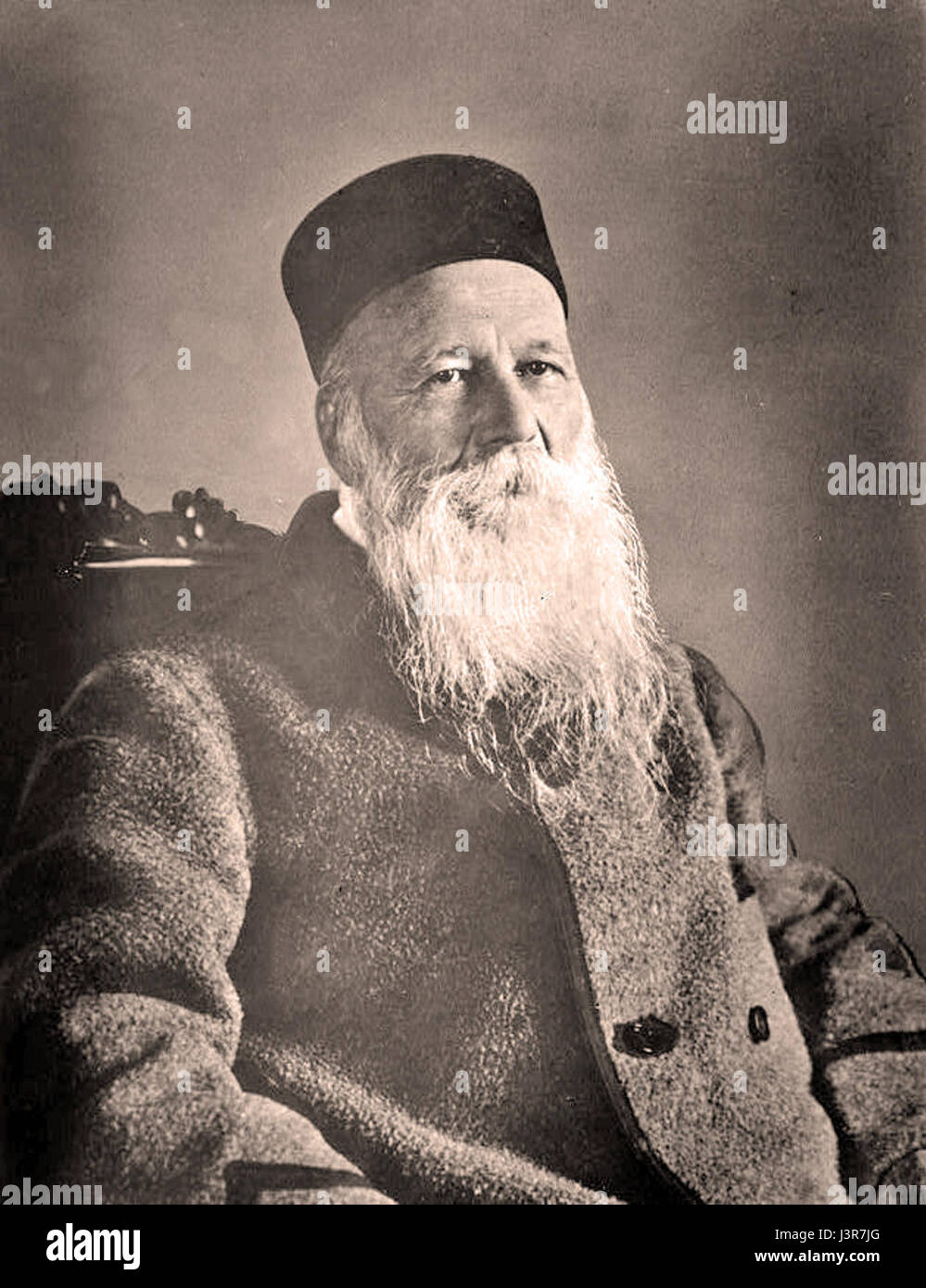 Jean Henri Dunant è stato un umanitario svizzero e fondatore della Croce Rossa. È stato insignito del primo Premio Nobel per la pace per il suo ruolo nello sviluppo del diritto umanitario internazionale e per i suoi sforzi nella creazione delle convenzioni di Ginevra. Foto Stock