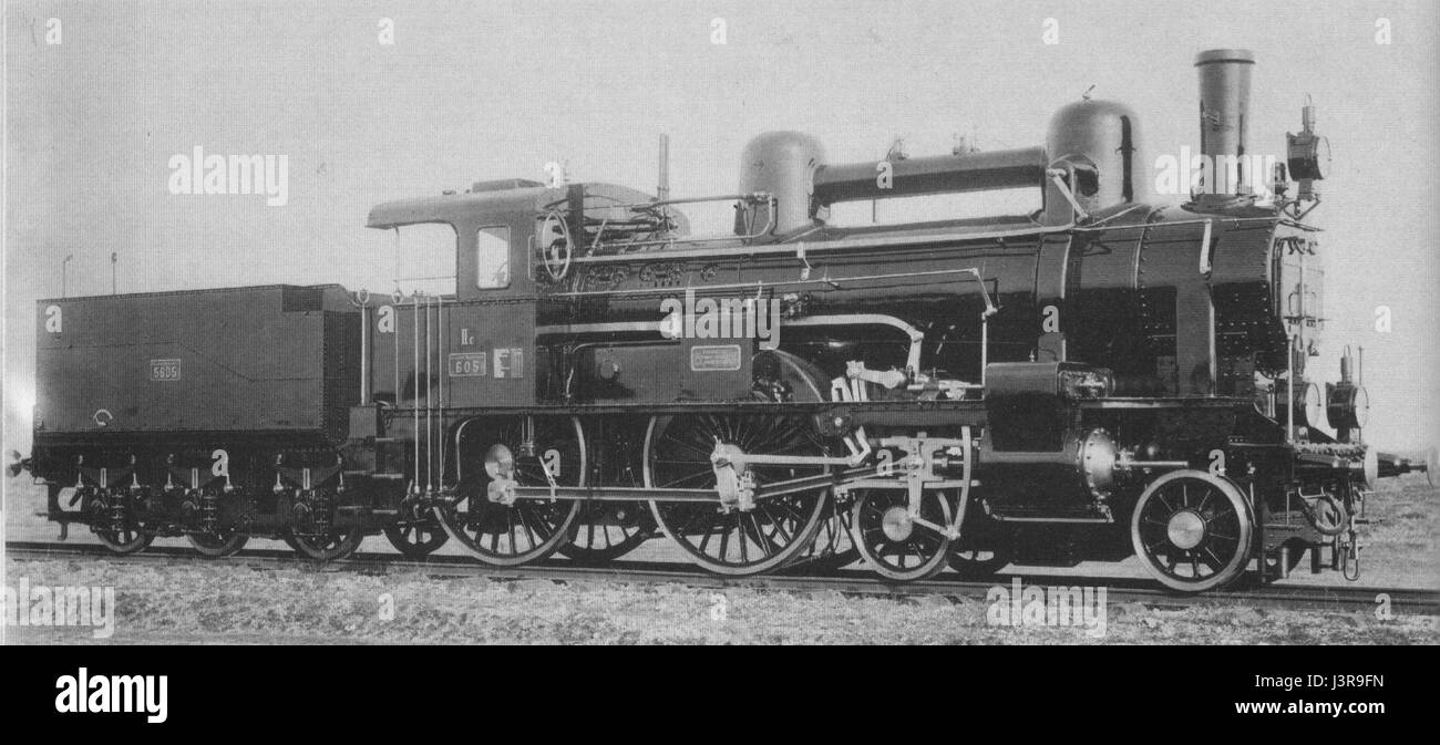 La KkStB 6 05 è una serie di locomotive delle Ferrovie Imperiali austriache, che rappresentano un modello chiave utilizzato per i servizi di trasporto merci e passeggeri all'inizio del XX secolo. Foto Stock