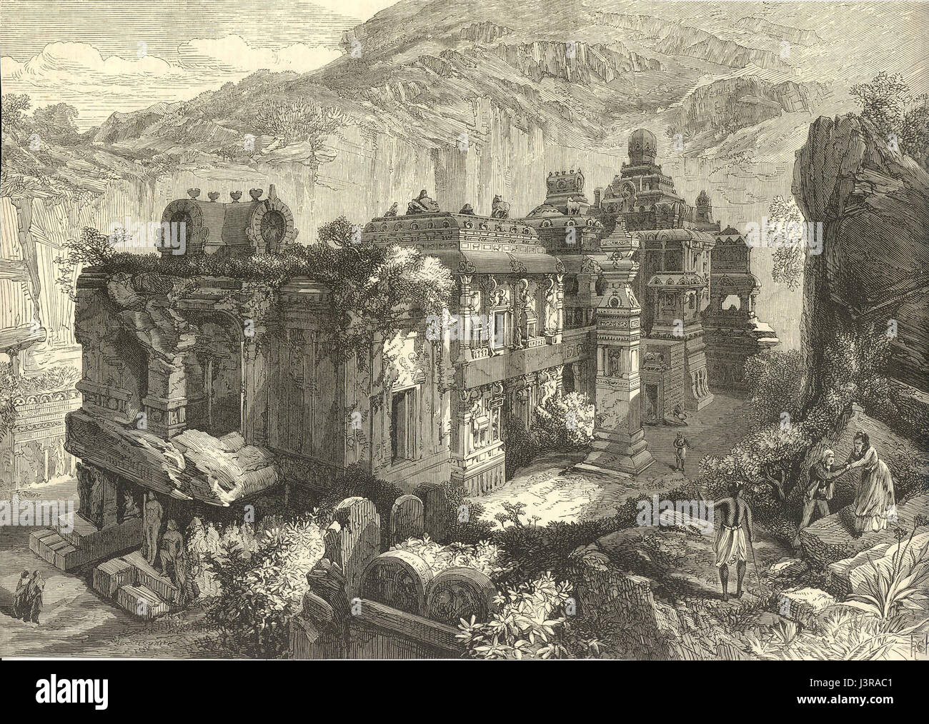 Kailasnath si riferisce a un tempio o monumento, probabilmente del XVIII secolo, dedicato a Lord Shiva. Si tratta di una struttura religiosa e culturale significativa, che riflette lo stile architettonico e le pratiche religiose del periodo. Foto Stock