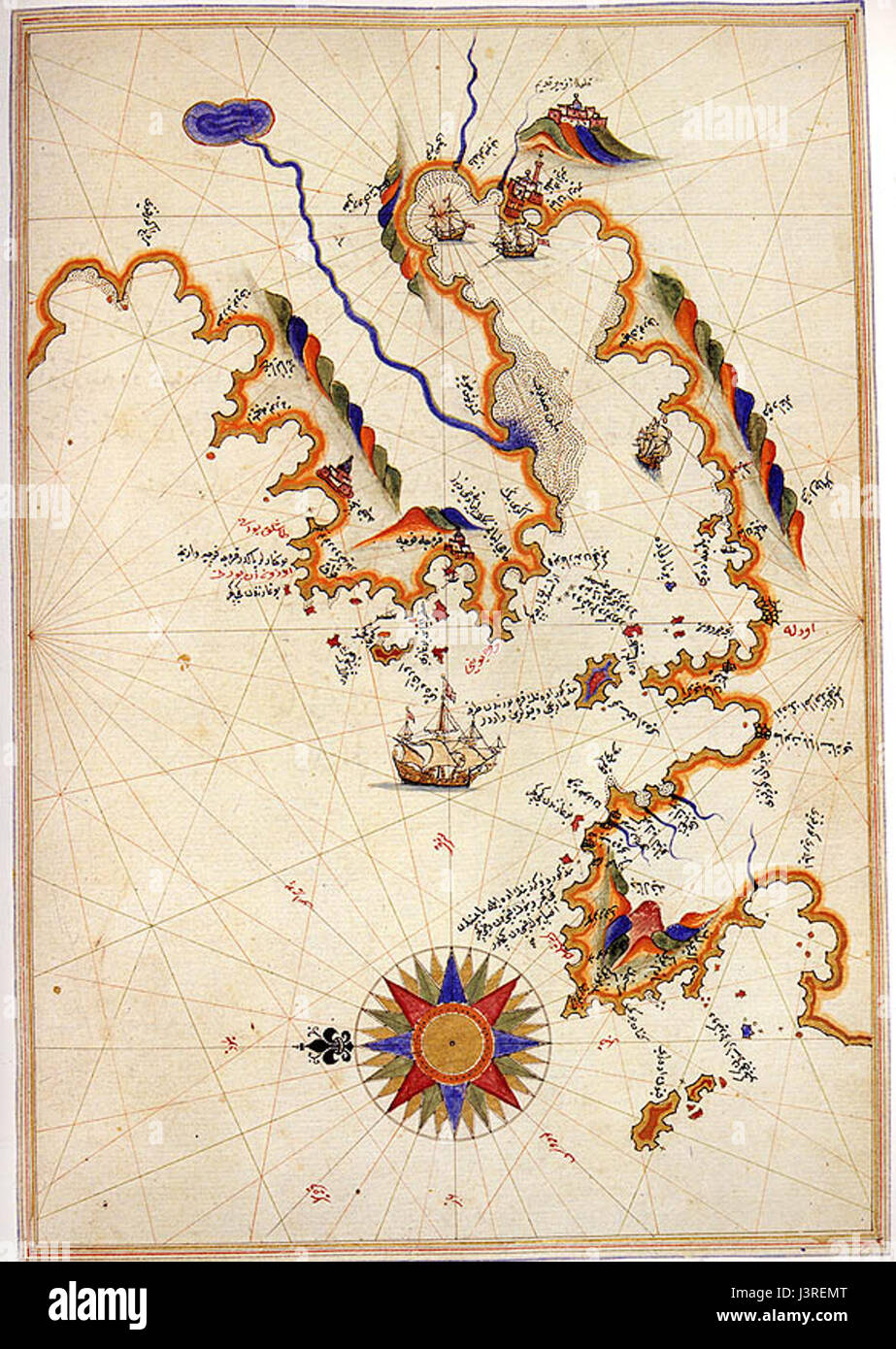 Izmir da Piri Reis Foto Stock