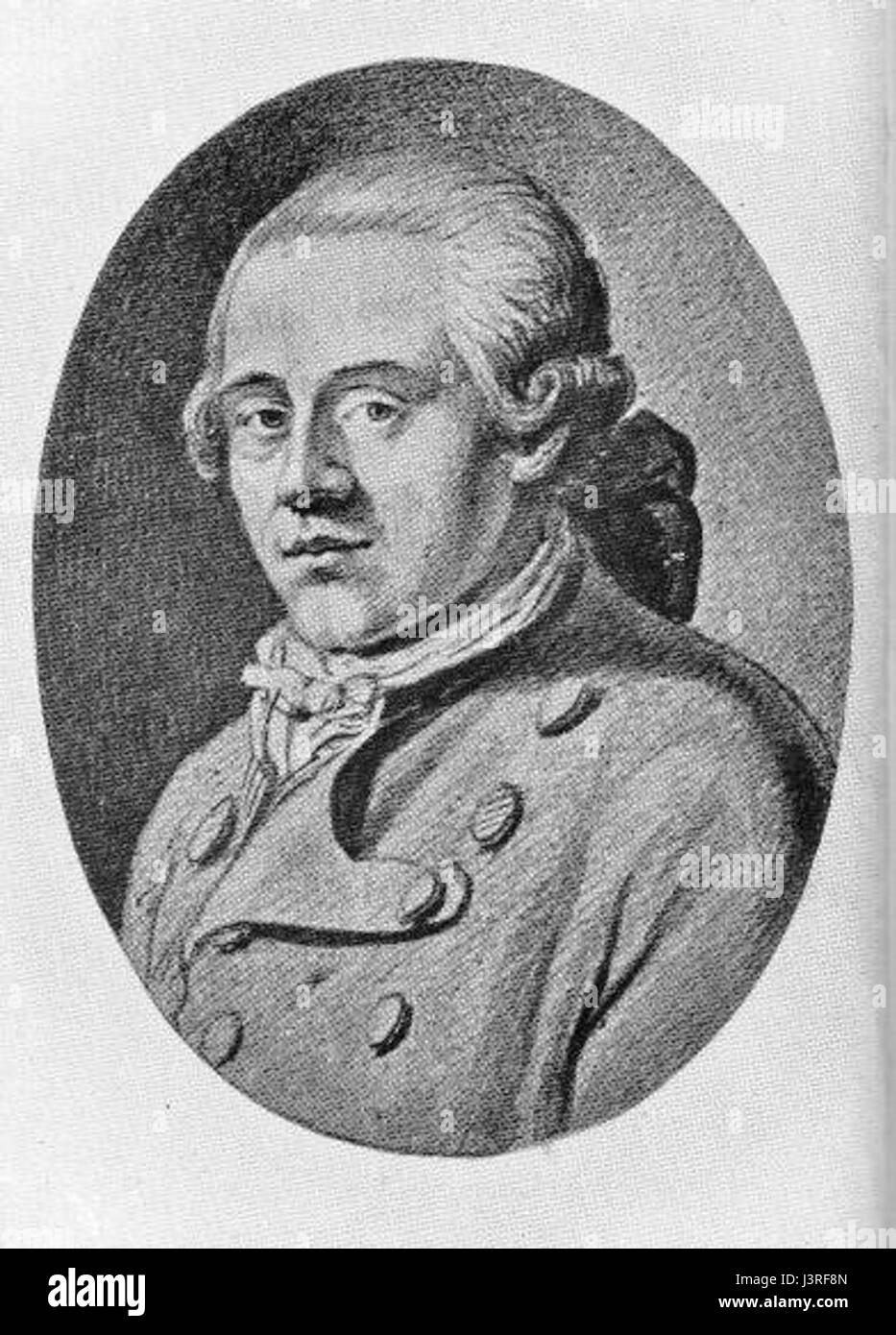 Jacob Michael Reinhold Lenz è stato un drammaturgo e poeta tedesco, attivo durante il XVIII secolo. Le sue opere contribuirono al movimento tedesco Sturm und Drang, influenzando la letteratura tedesca. Foto Stock