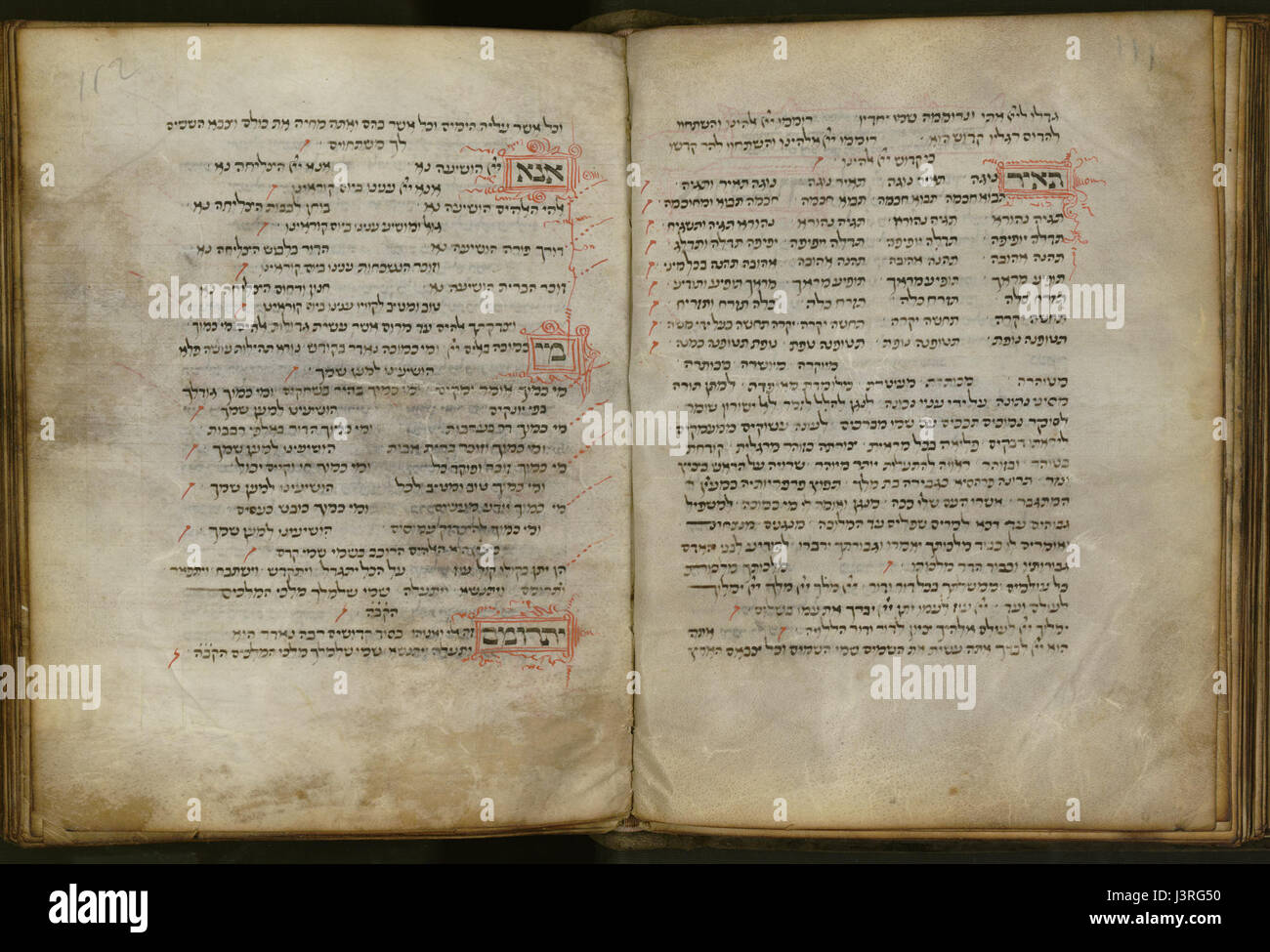 Il Jewish Roman Prayer Book (112) è un testo religioso storico, che riflette le tradizioni e le preghiere utilizzate dalla comunità ebraica durante l'era romana. Foto Stock