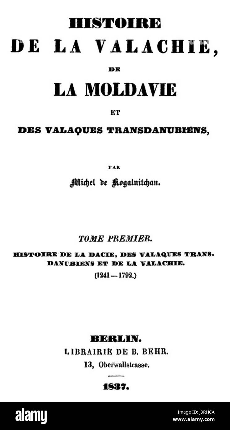 Kogalniceanu Histoire Foto Stock