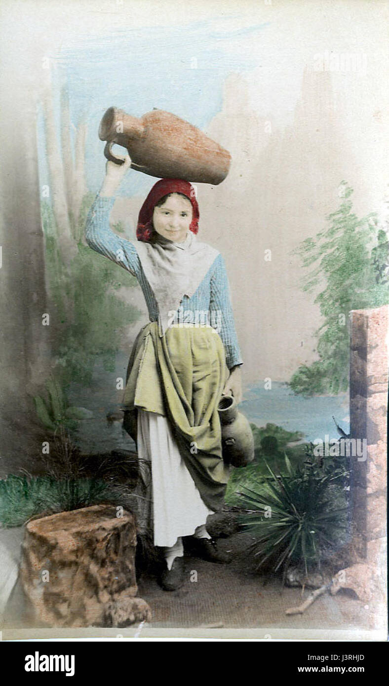 Interguglielmi, Eugenio (1850 1911) Palermo Portratrice d'acqua 2 Foto Stock