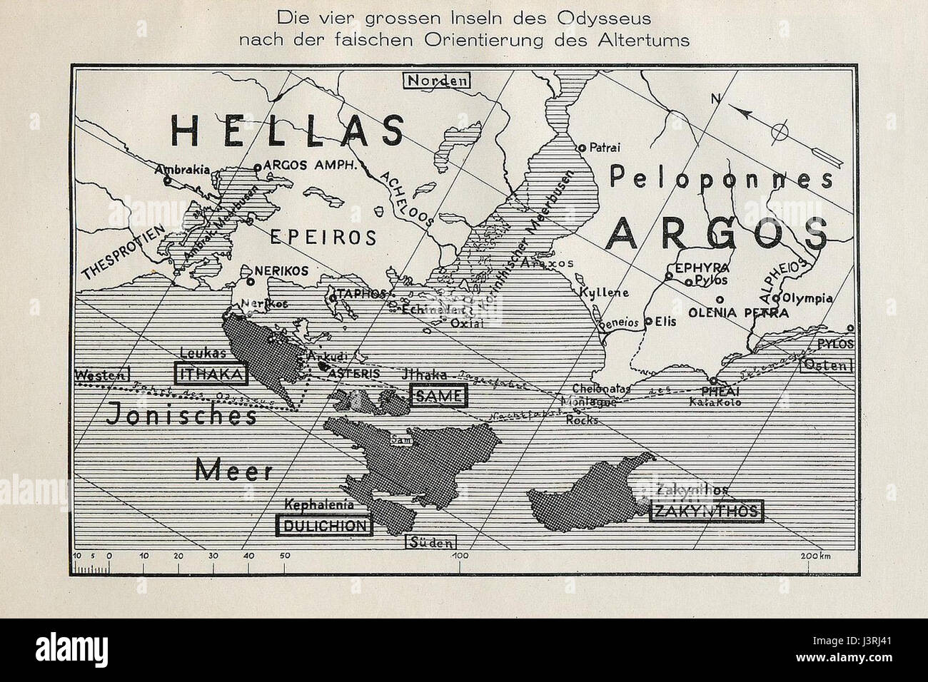 Ithaka 03 si riferisce a un articolo o documento specifico relativo all'antica isola greca di Ithaka, nota per la sua associazione con il leggendario eroe Ulisse. Il titolo può riferirsi a materiale storico, archeologico o letterario. Foto Stock