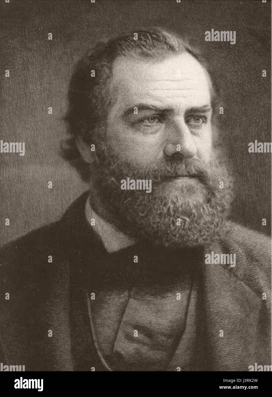 Joseph Leidy, un importante paleontologo e biologo americano noto per il suo lavoro nel campo dei fossili e delle creature preistoriche. Foto Stock