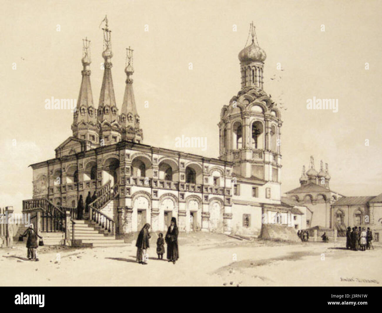 Una foto storica di Ivanovskiy, probabilmente riferita al quartiere o alla città di Ivanovskiy. L'immagine offre approfondimenti sulla sua architettura, le strade e l'ambiente durante i suoi primi anni. Foto Stock